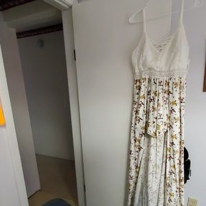 Lace walk thru maxi